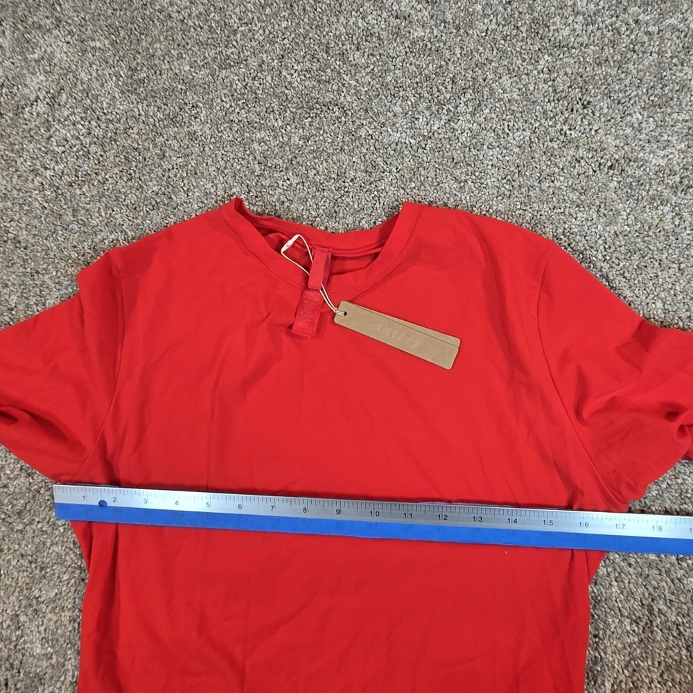 SKIMS fits everybody long sleeve t shirt Cherry Red women Size XL TP-LST-9049 - Picture 4 of 9